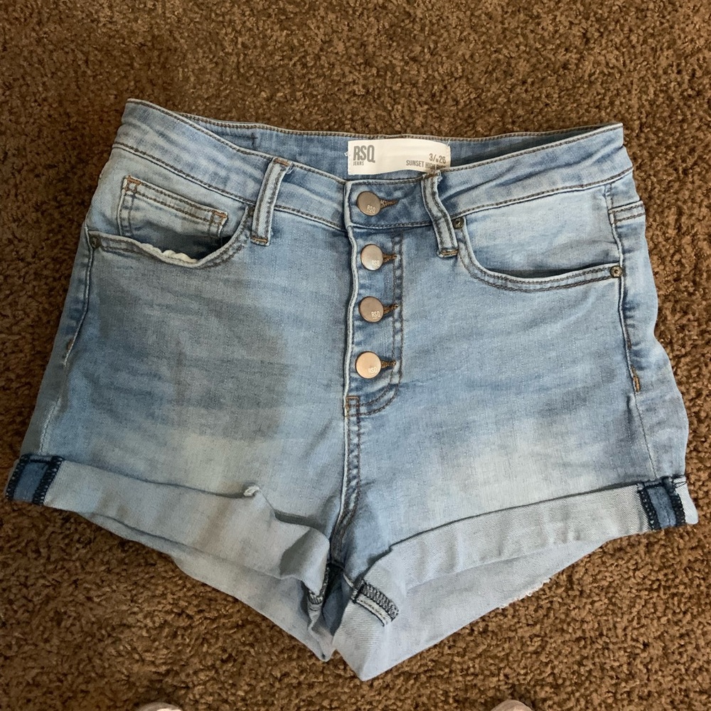 RSQ Button fly denim shorts Sz 3 - Picture 1 of 1